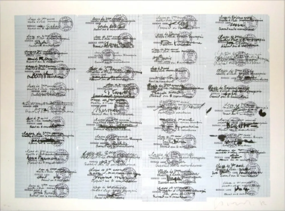 石版画 Gasiorowski - Classe de 3ème