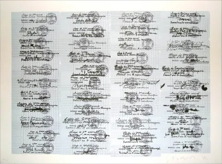 石版画 Gasiorowski - Classe de 3ème