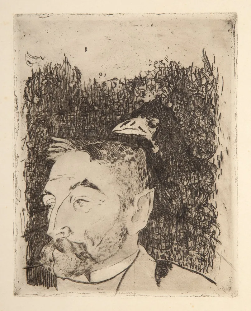 版画 Gauguin - Portrait de Stéphane Mallarmé