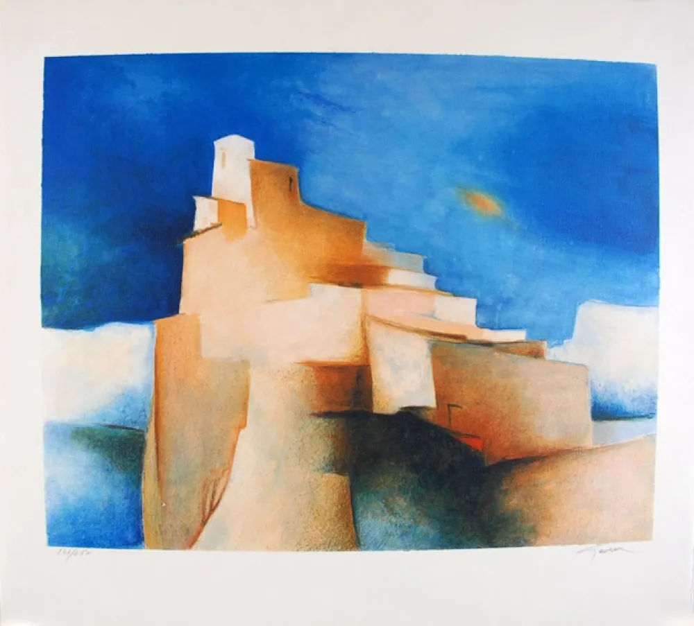 石版画 Gaveau - Cité médiévale