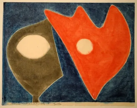 木刻 Gehr - Moses vor brennendem Dornbusch I. 