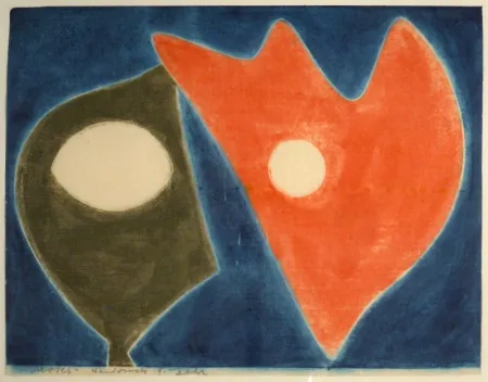 木刻 Gehr - Moses vor brennendem Dornbusch I