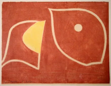 木刻 Gehr - Moses vor brennendem Dornbusch II. 