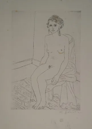 版画 Geiser - Sitzende