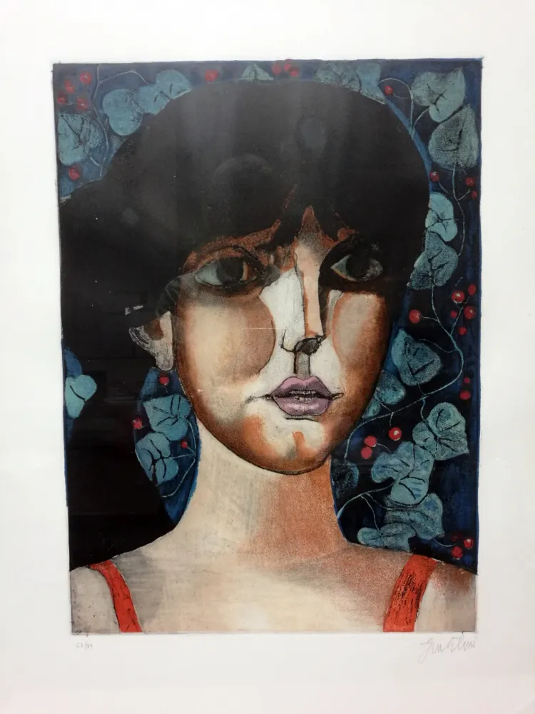 石版画 Gentilini - Ragazza