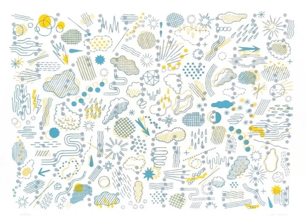 石版画 Gerner - Météore