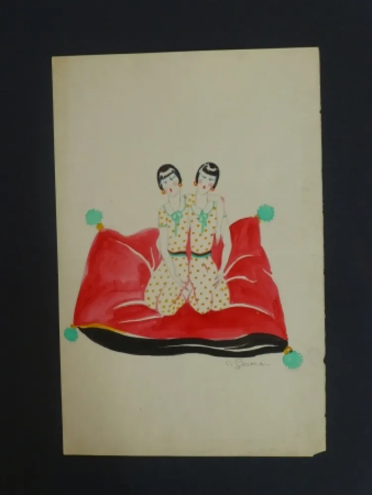 无技术 Gesmar - Les Dolly Sister sur un canapé