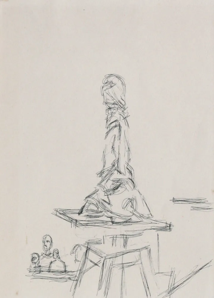 无技术 Giacometti - Atelier à la sellette