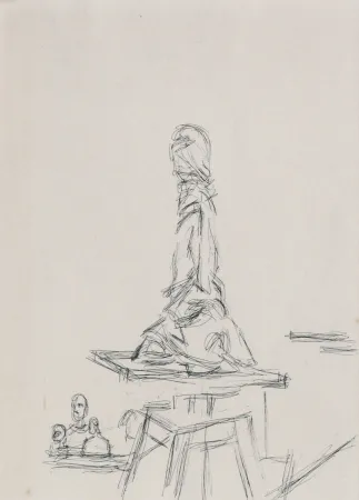 无技术 Giacometti - Atelier à la sellette