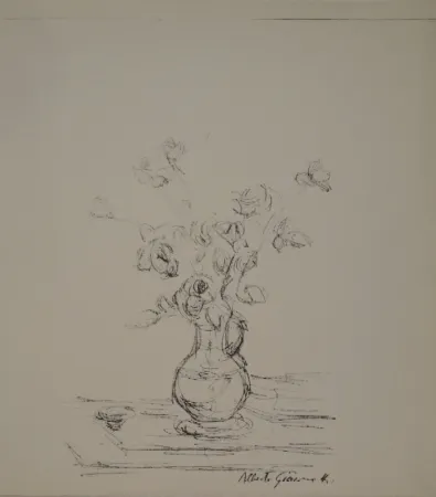石版画 Giacometti -  Bouquet dans une cruche I
