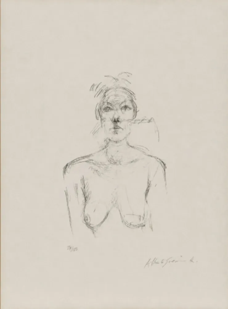 石版画 Giacometti - Buste II