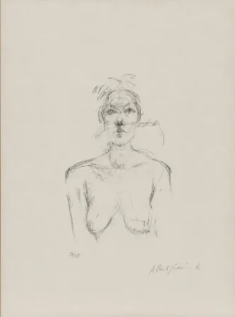 石版画 Giacometti - Buste II