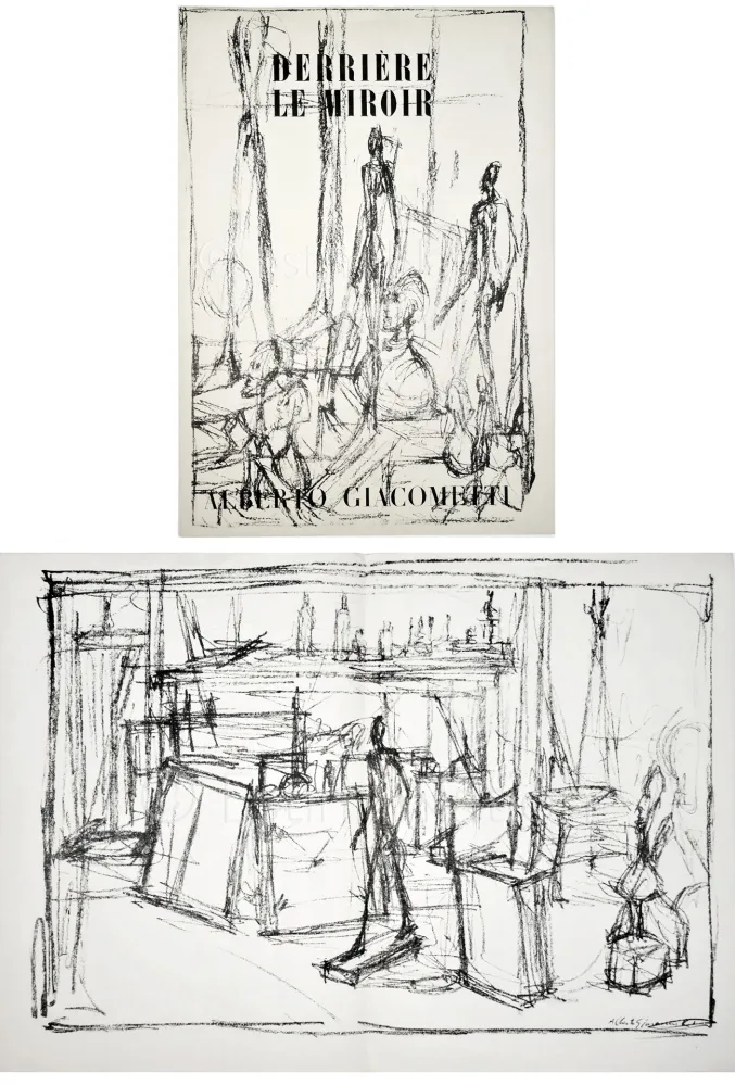 插图书 Giacometti - Derrière le Miroir n° 39-40 . GIACOMETTI. Juin 1951.