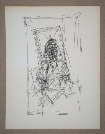 石版画 Giacometti - Dessin, 1954