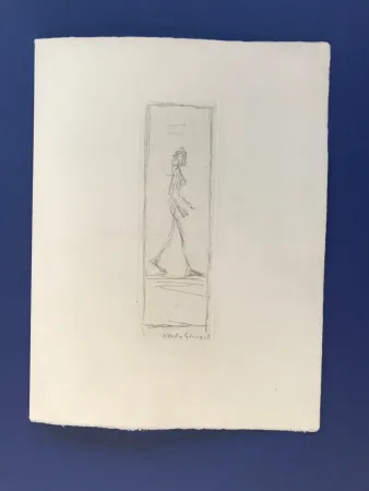 蚀刻版画 Giacometti - Femme qui marche 1955