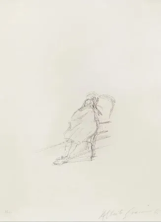 石版画 Giacometti - La Mère de l’artiste assise III