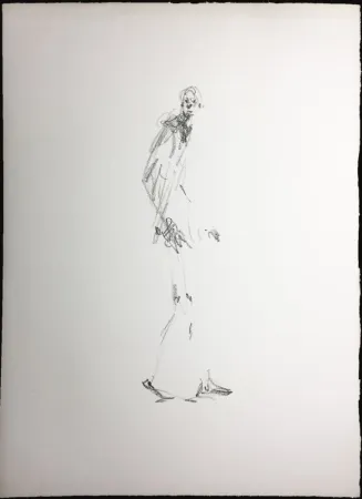 石版画 Giacometti - L'HOMME QUI MARCHE. Lithographie pour 