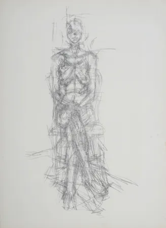 石版画 Giacometti - Nu assis, 1954