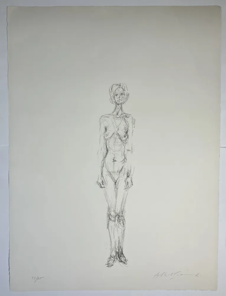 石版画 Giacometti - Nu Debout II, 1961