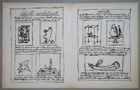石版画 Giacometti - Objets mobiles