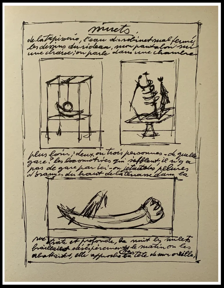 石版画 Giacometti - OBJETS MOBILES ET MUETS II