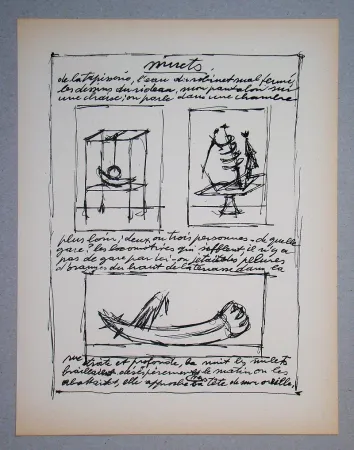 石版画 Giacometti - Objets mobiles et muets Part II.