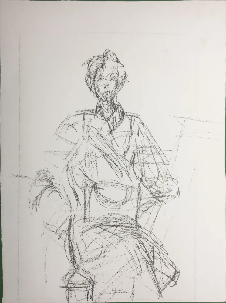 石版画 Giacometti - Seated Figure (Derrière le Miroir n°127. 1961. Deluxe)