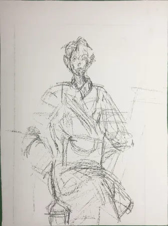 石版画 Giacometti - Seated Figure (Derrière le Miroir n°127. 1961. Deluxe)