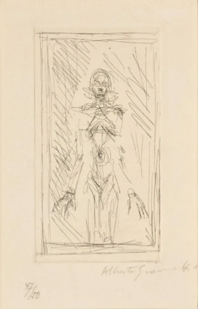 版画 Giacometti - Small Standing Nude