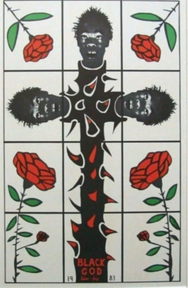 胶版印刷 Gilbert & George - Black God