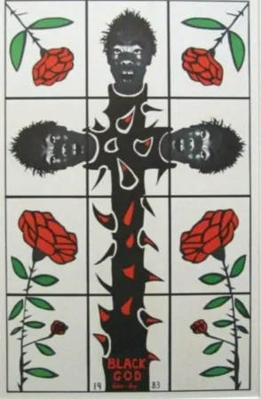 胶版印刷 Gilbert & George - Black God