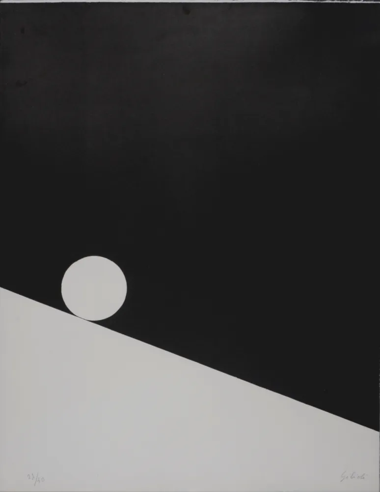 丝网印刷 Gilioli - Black Composition, c. 1970s -  Hand-signed!
