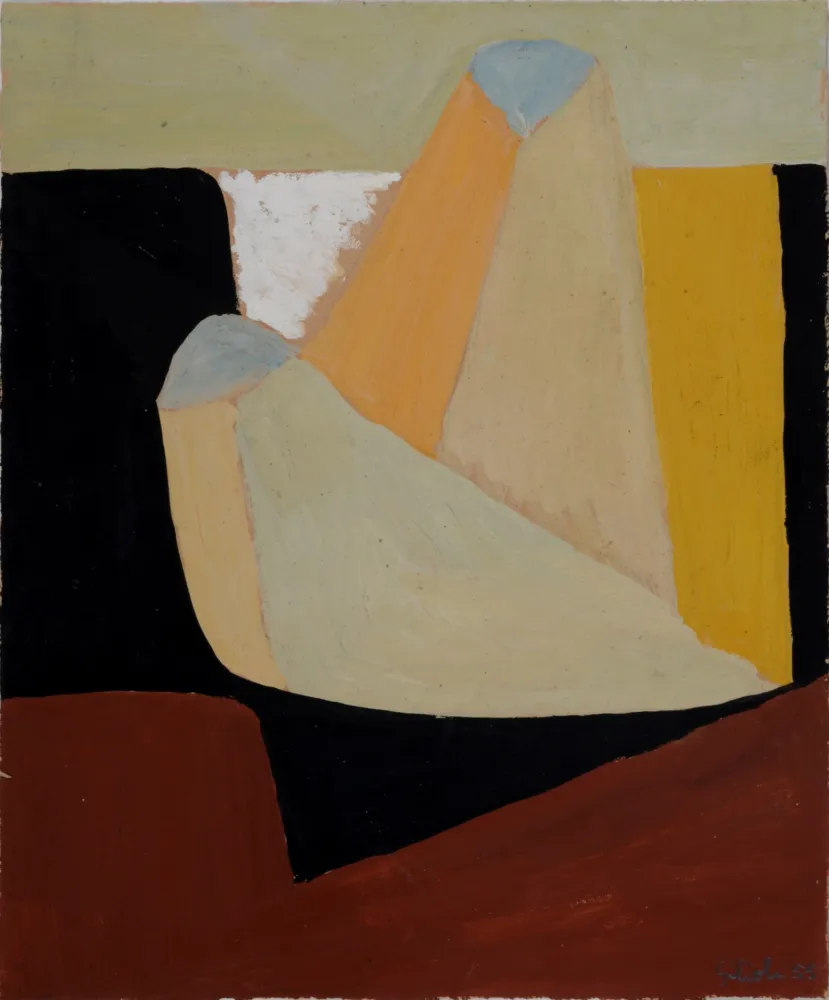 无技术 Gilioli - Composition, 1955 - Hand-signed