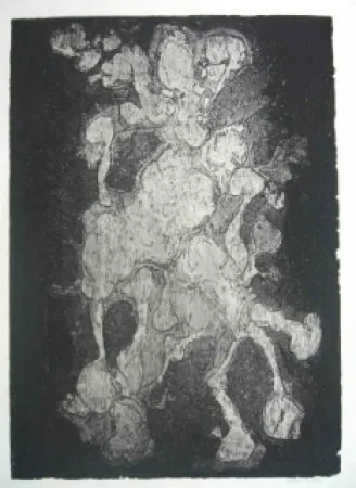 蚀刻版画 Gillet - Nymphe des rats