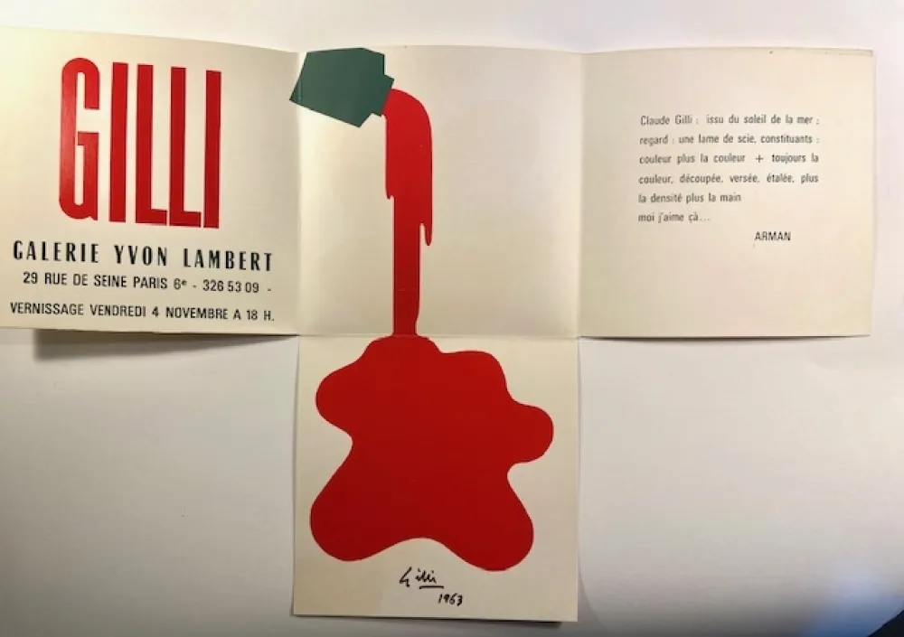 丝网印刷 Gilli - Yvon Lambert 1963