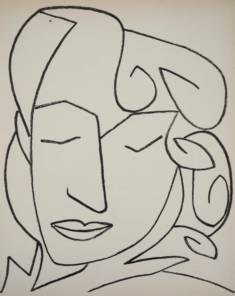 石版画 Gilot - Femme aux yeux clo