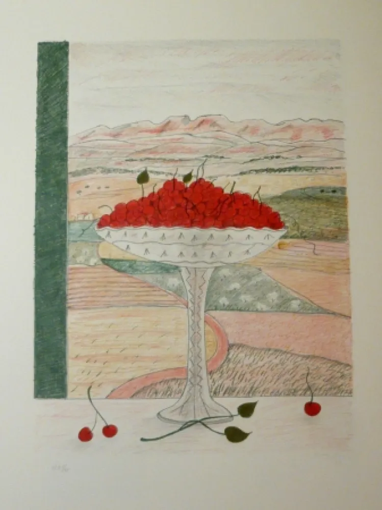 石版画 Girona - FRUITERA I CIRERES