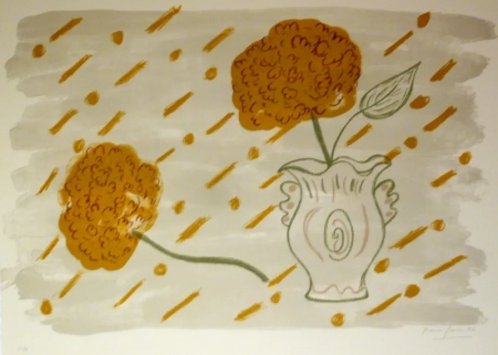 石版画 Girona - HORTENSIES