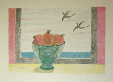 石版画 Girona - Magranes i ocells