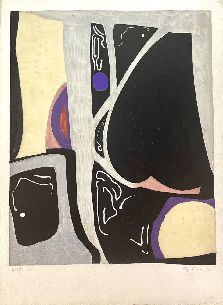 金刚砂版画 Godard - Carré Mauve