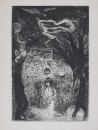 蚀刻版画 Goerg - Paradis surréaliste, 1946