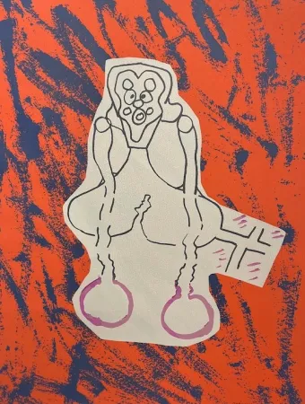 丝网印刷 Gordillo - Personaje asombrado