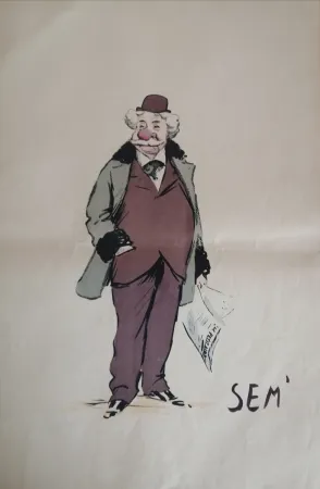 石版画 Goursat - SEM - Caricature Album Marseillais