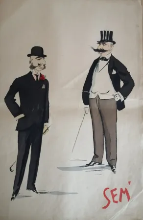 石版画 Goursat - SEM - Caricature Album Marseillais