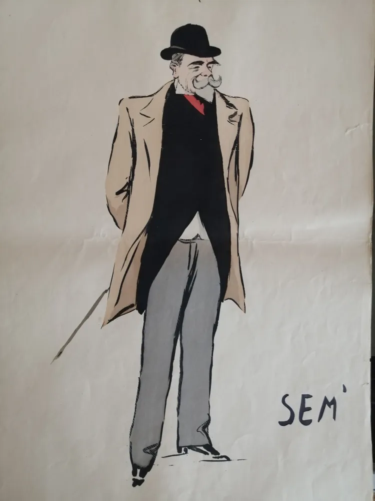 石版画 Goursat - SEM - Caricature Album Marseillais