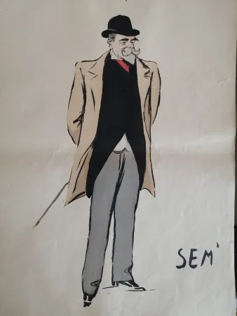 石版画 Goursat - SEM - Caricature Album Marseillais