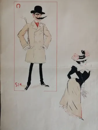 石版画 Goursat - SEM - Caricature Album Marseillais