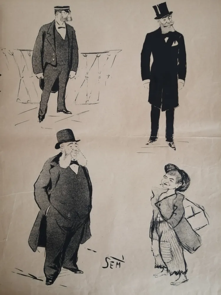 石版画 Goursat - SEM - Caricature Album Marseillais