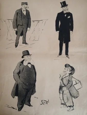 石版画 Goursat - SEM - Caricature Album Marseillais