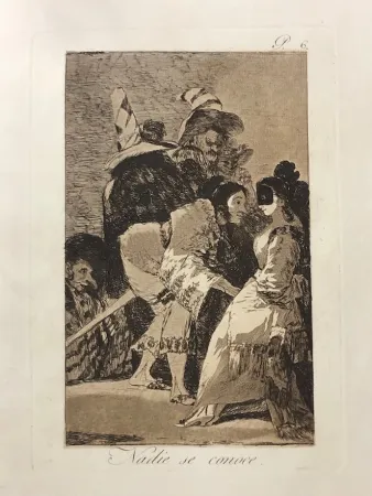 蚀刻版画 Goya - Capricho 6. Nadie se conoce